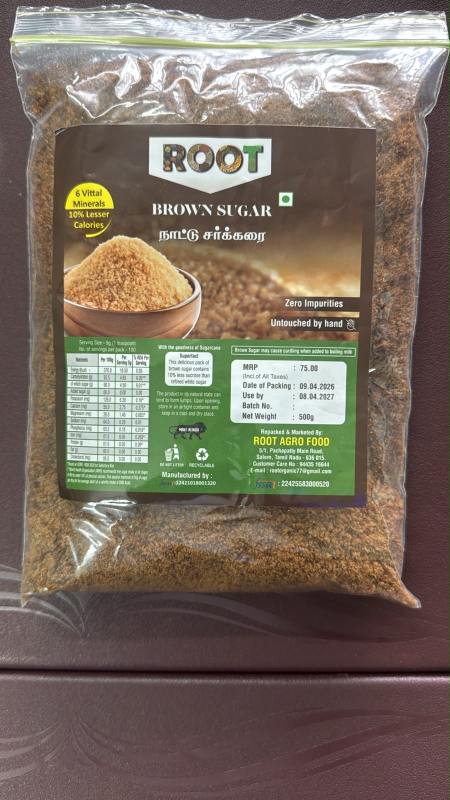 Natural Brown Sugar by Root Agro Foods
